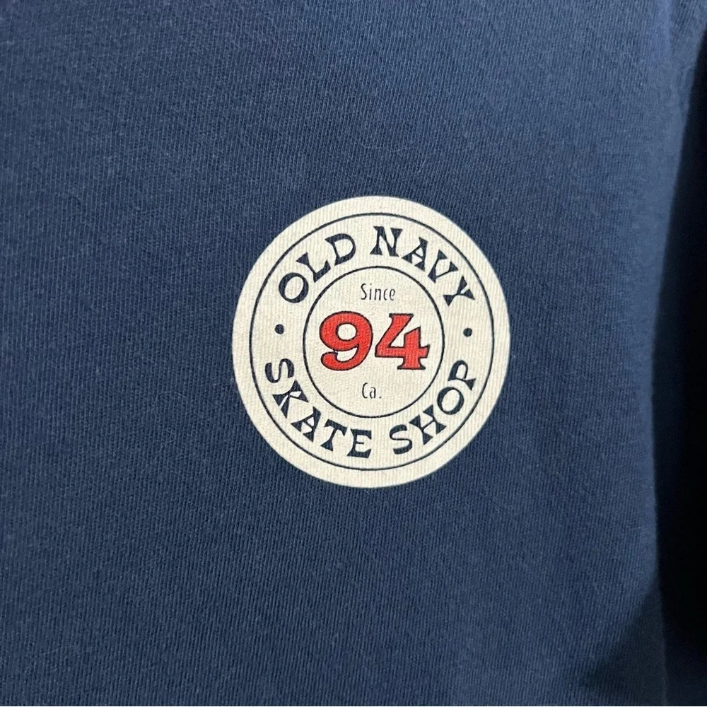 Old Navy Boys Navy Blue Skate Shop '94 Logo T-Shirt size medium